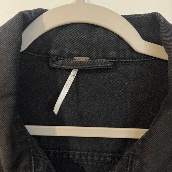 Free People Rumors Denim Jacket -black -large - Picture 5 of 7